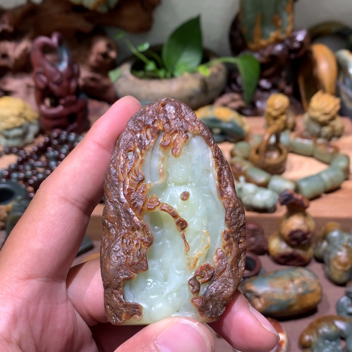 岫岩河磨玉（透闪石质玉）未镶嵌挂件