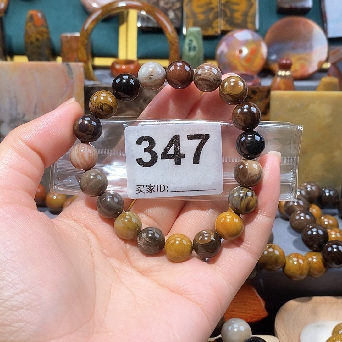 硅化玉天然北票硅化玉手串未镶嵌天然北票硅化玉手串