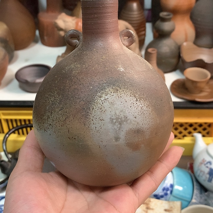 备前烧花瓶一个摆件