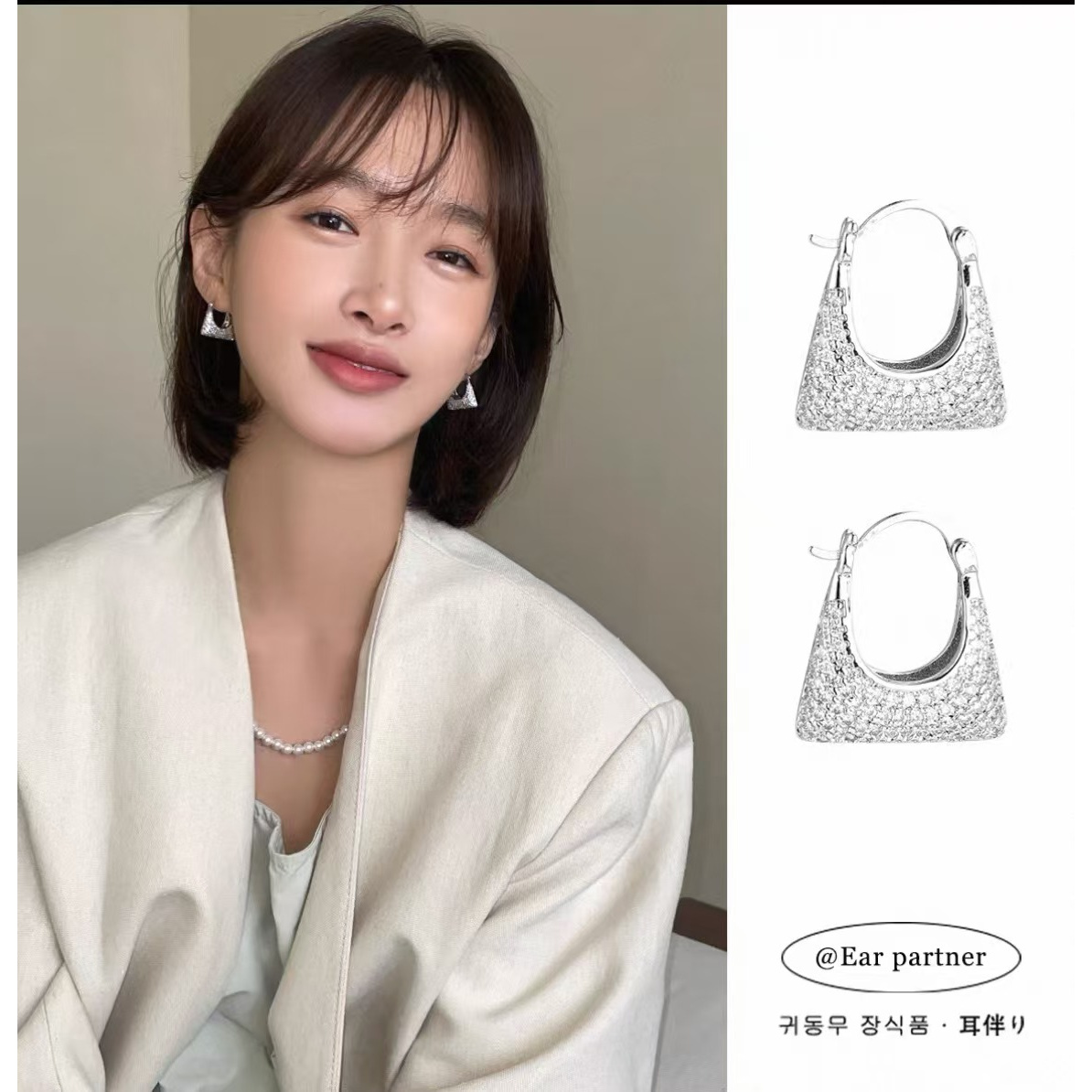 铜合金耳饰 【米米私服】小众设计师款迷你包包耳环 2502-223