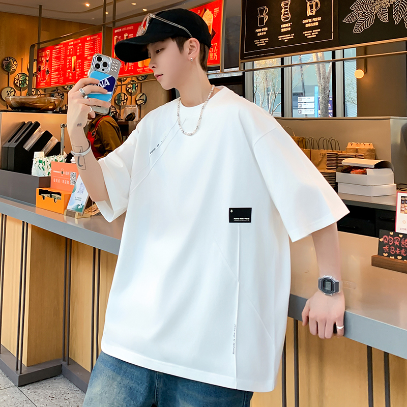 夏季基础大众短袖男潮流韩版圆领ins夏装半袖上衣T恤青少年休闲