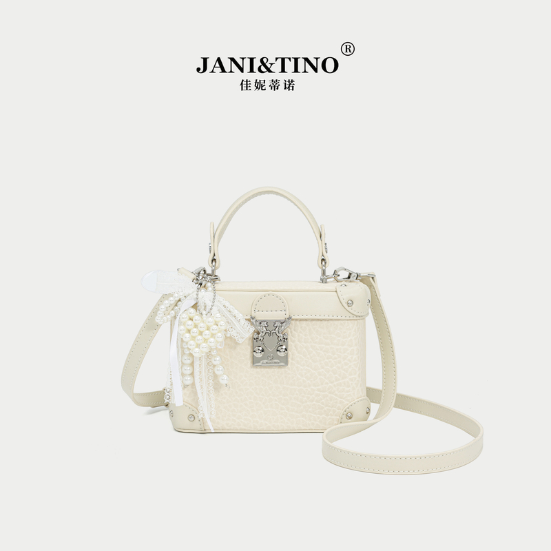 JANITINO/佳妮蒂诺诺姗姗家新款经典单肩包优质手提包286米白