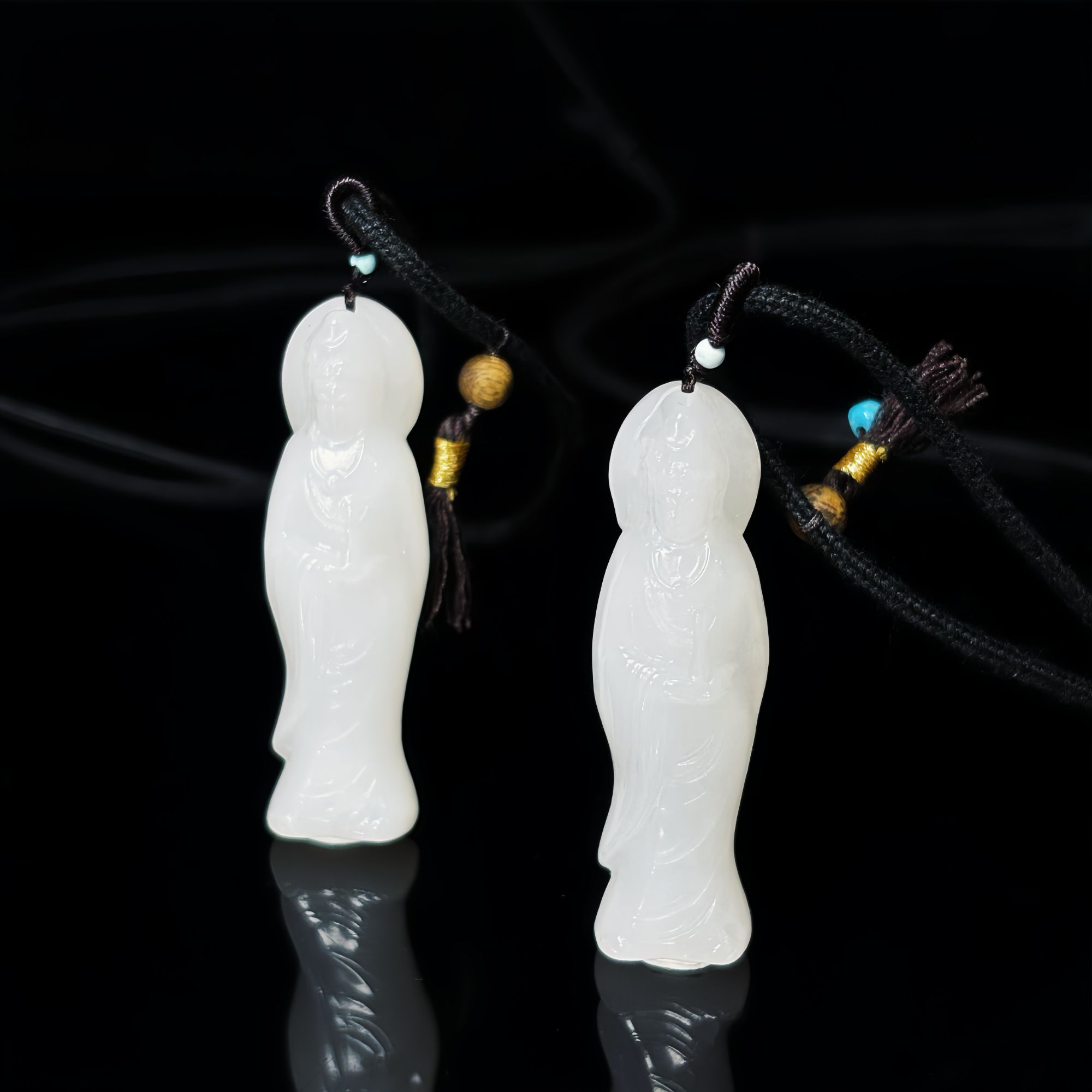 “月蓉”和田玉白玉观音 4248 多样性发一件