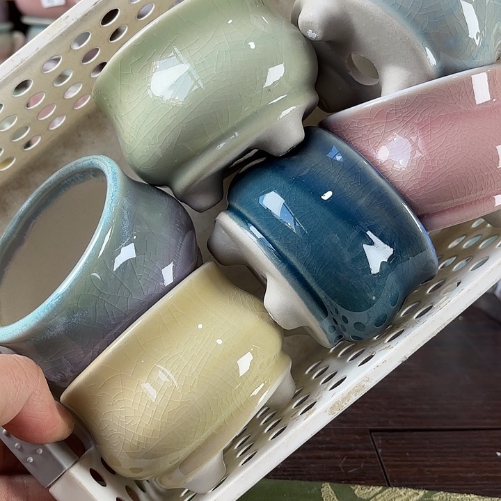 红陶量货/口高深浅搭配发6个