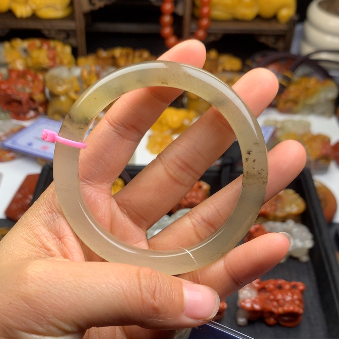 石英质玉（黄龙玉）挂件未镶嵌快**情