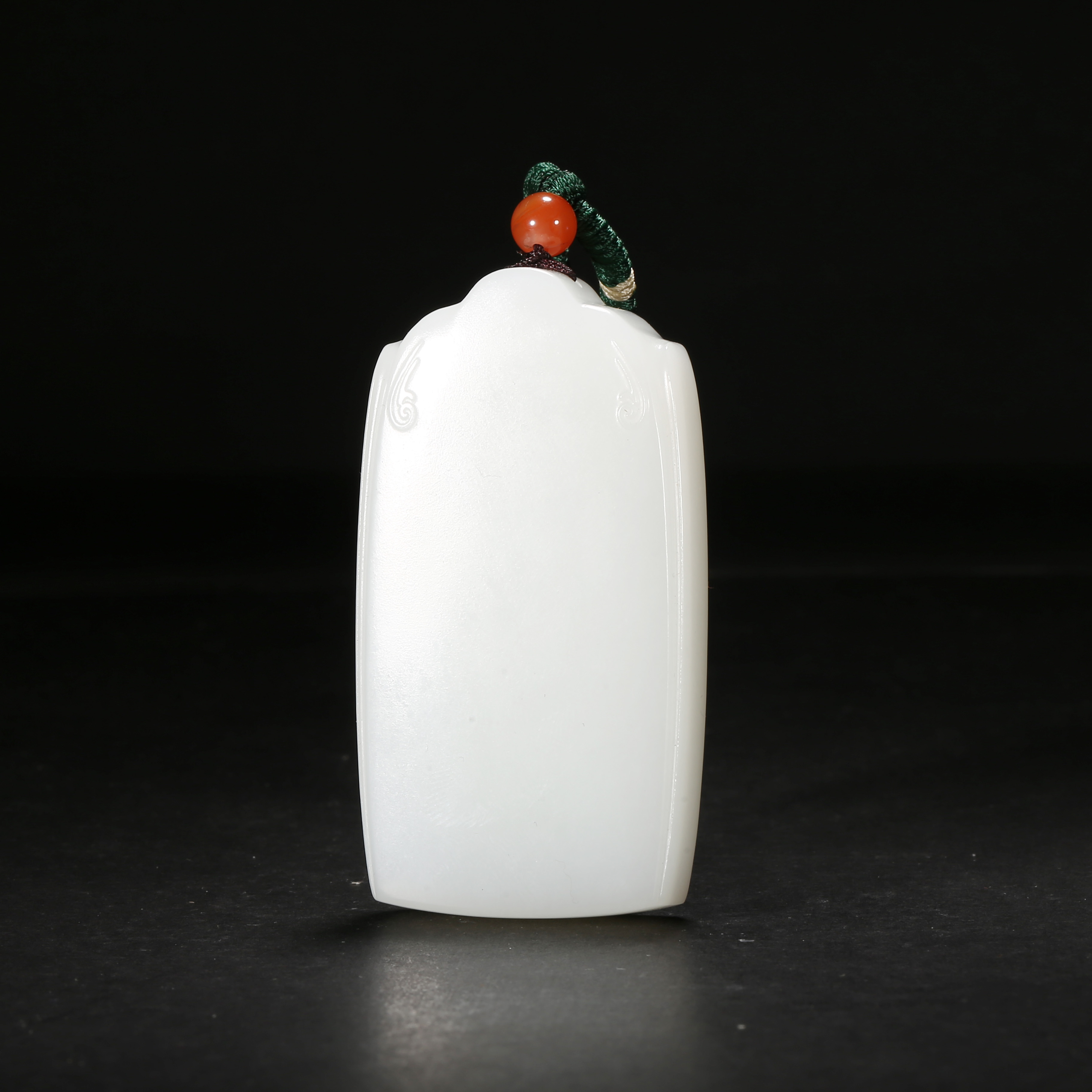 二十世纪*脂白玉无事玉牌/19ALJ2915/和田玉【北京文博】