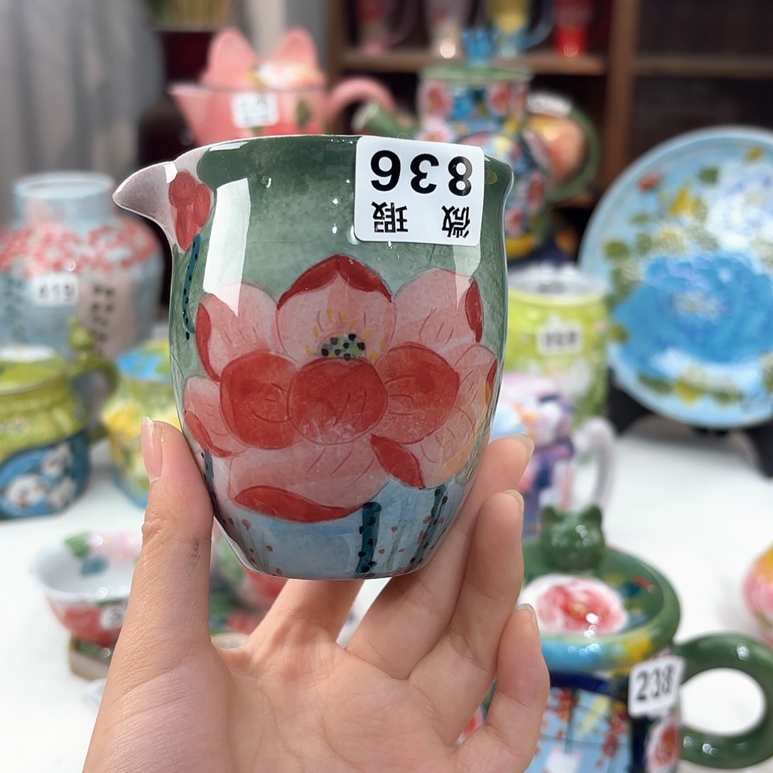 景德镇手绘高温釉下彩陶瓷茶具