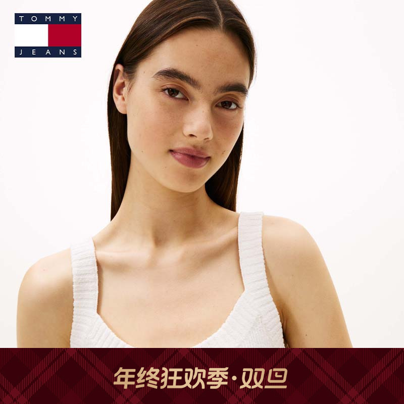 Tommy25秋冬女装小绣标美式潮流辣妹内搭美背吊带背心针织衫22553