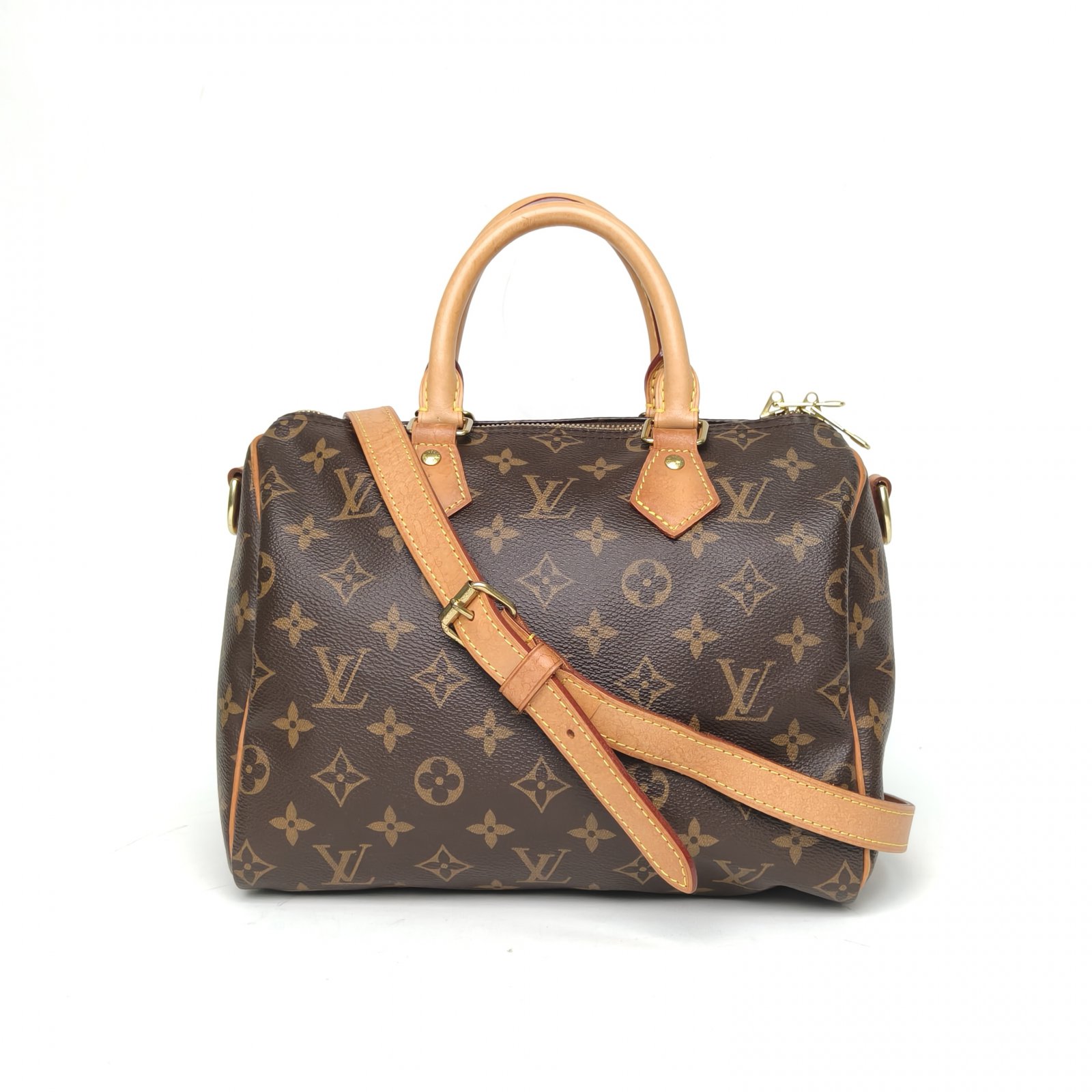 95新 LouisVuitton/路易威登 【娇】Speedy 25 配肩带 老花 927703