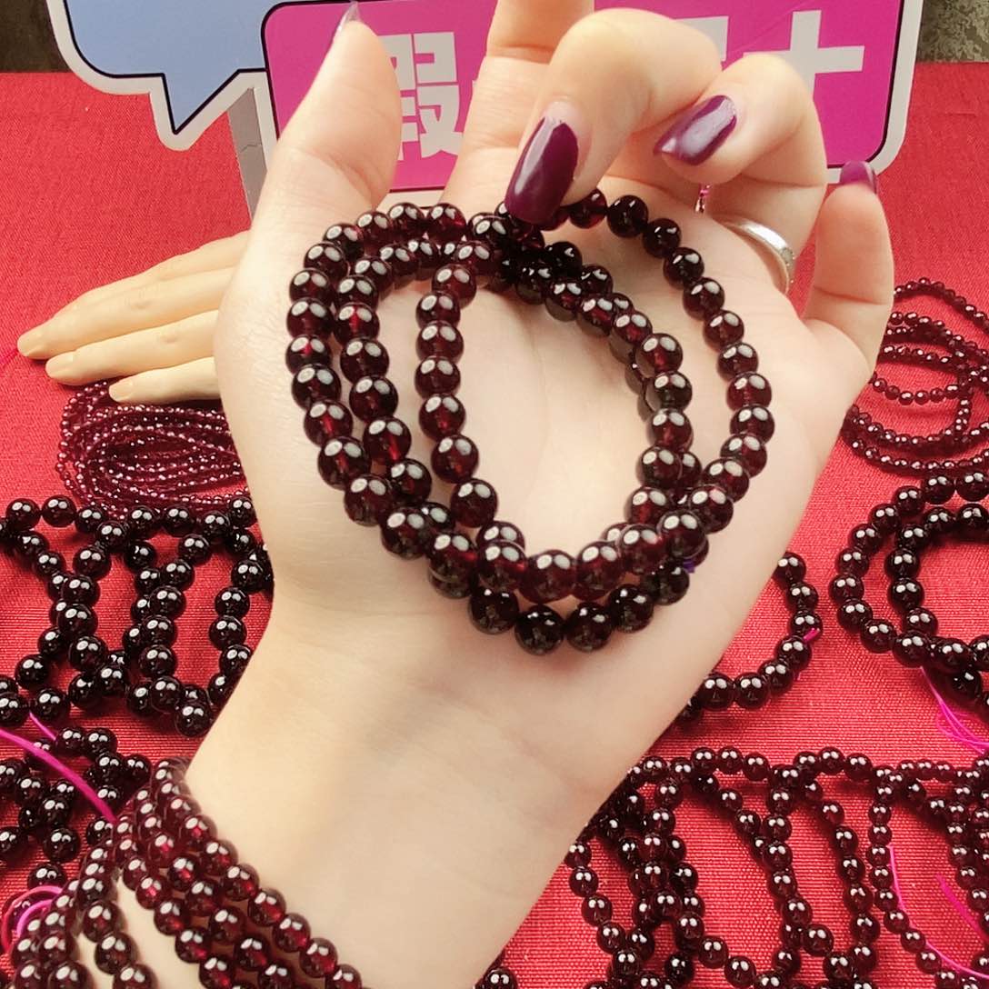 手串未镶嵌石榴石平**淡