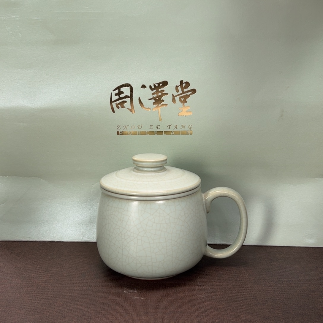 陶摆件周泽堂汝官窑