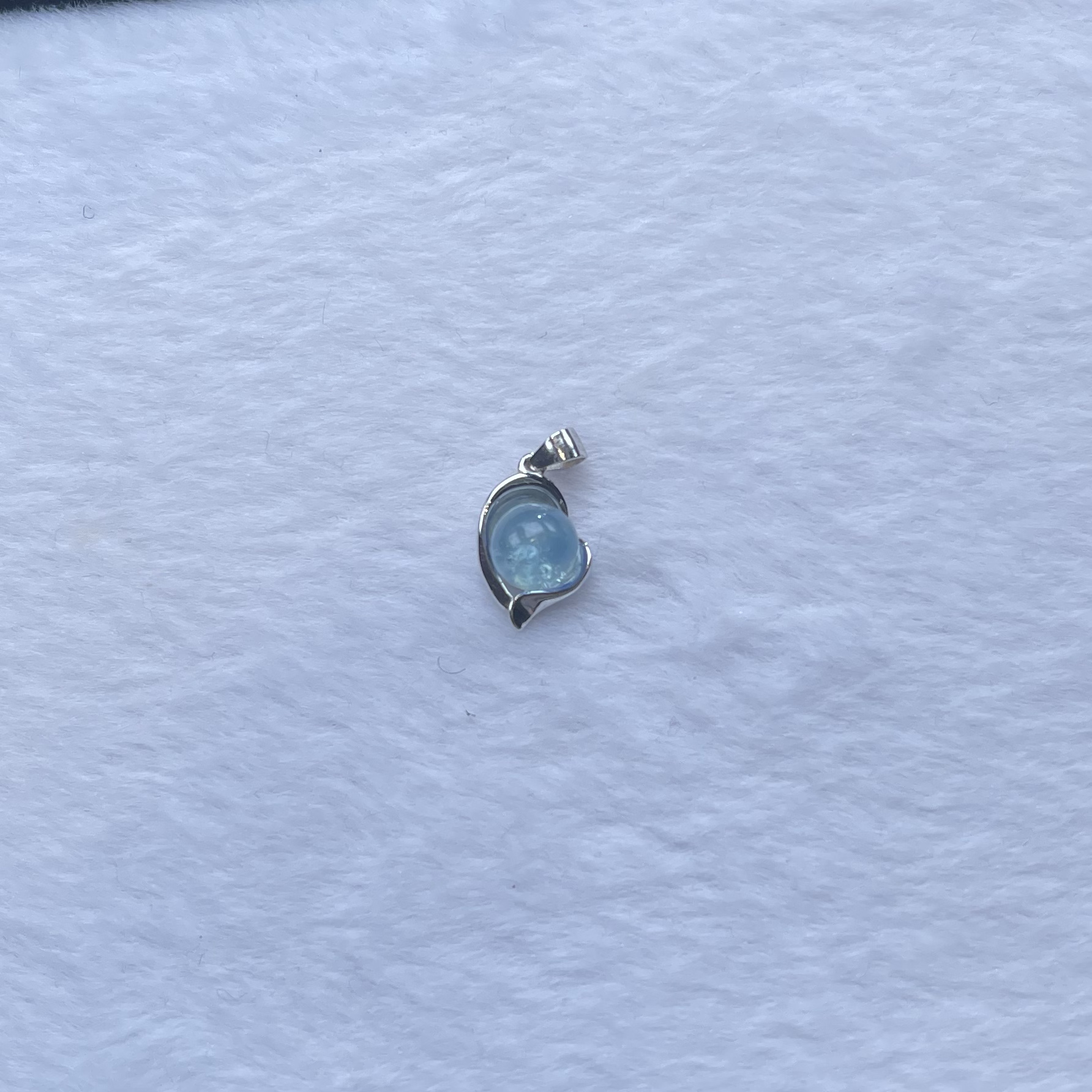 培育海蓝宝石海蓝宝单珠吊坠