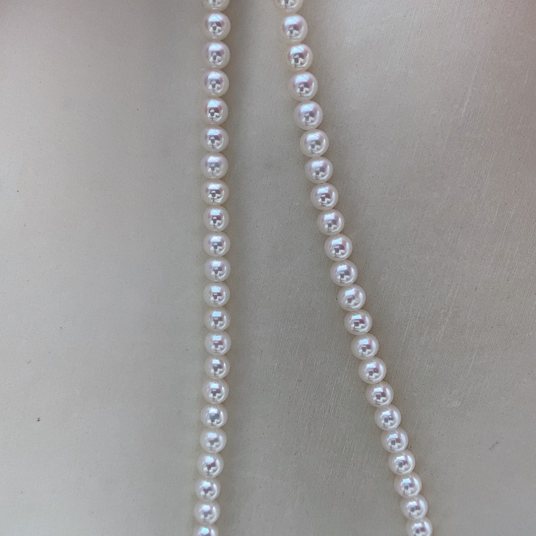 淡水珍珠颈饰银S925镶嵌4-4.5mm极光