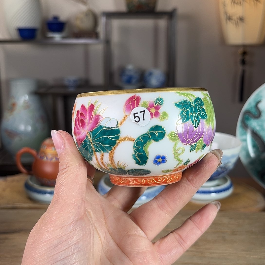 杯景德镇陶瓷柴烧多人