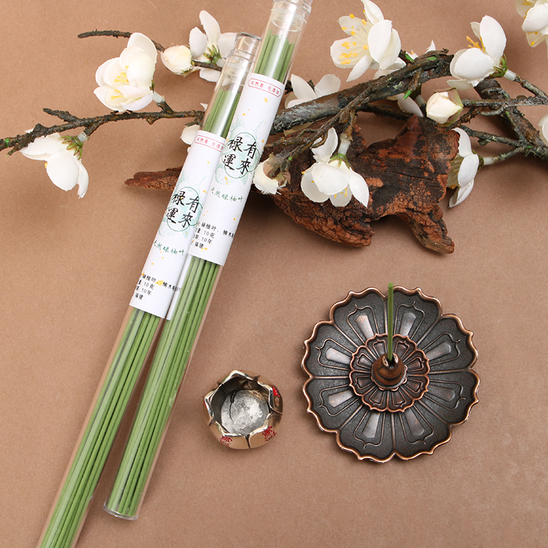 碌柚叶线香古法制作清爽净化空气家用持久燃香【1410】两盒装