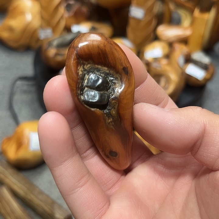 麦***子柏木崖柏手把抱石11