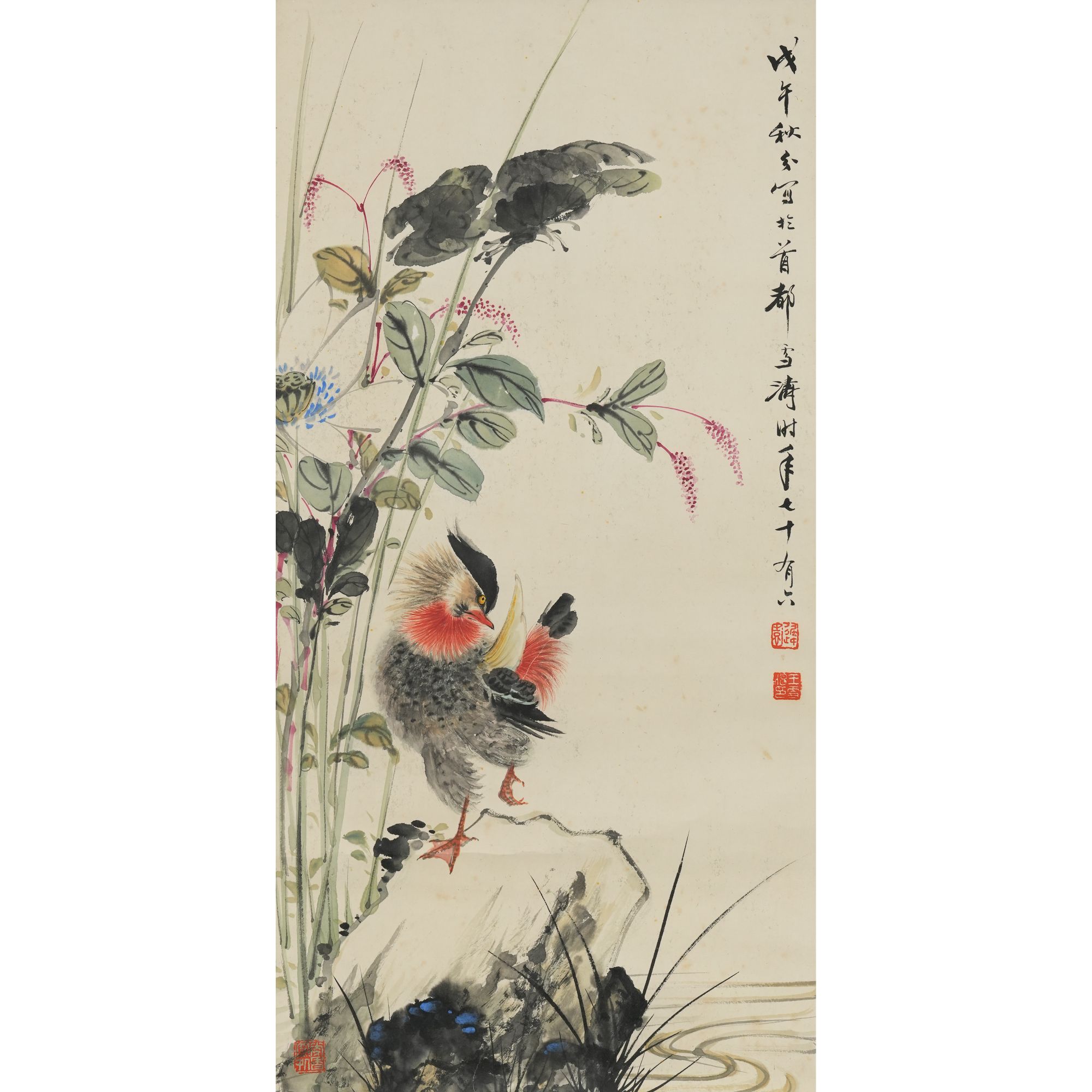 王老款《鸳鸯》69×35cmHY01559