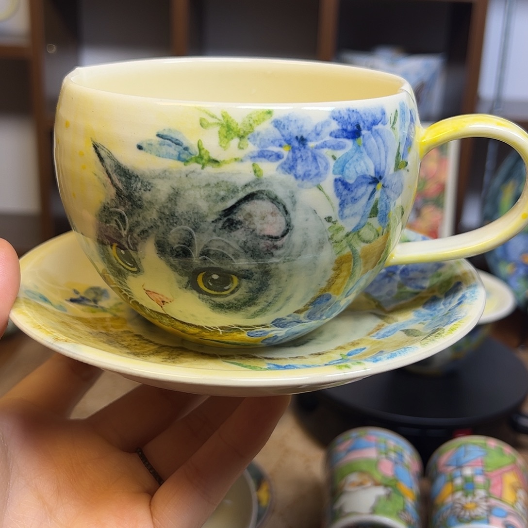 云***舒原创手绘高温釉下彩