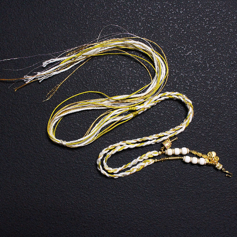 天然猛犸老型珠金色粉色多色流苏项链链MM0074-75