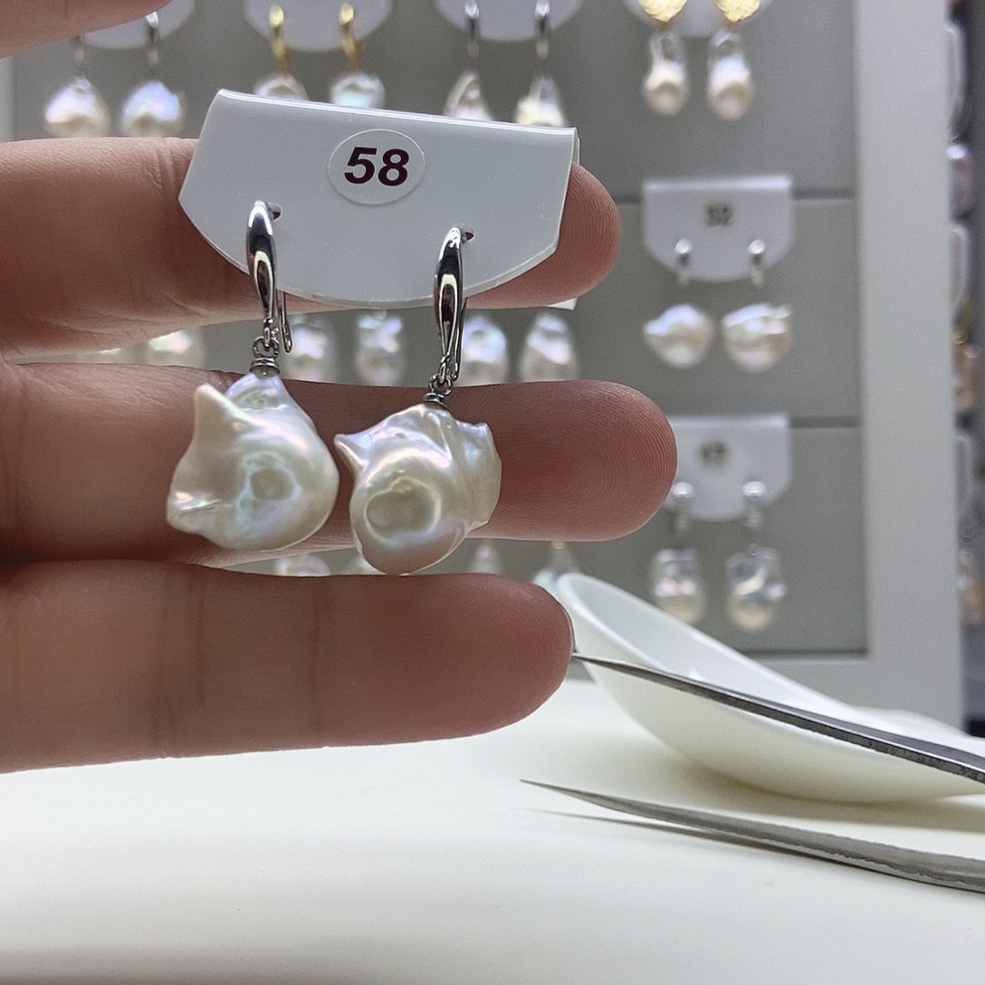 囍***”淡水珍珠银S925镶嵌颈饰58