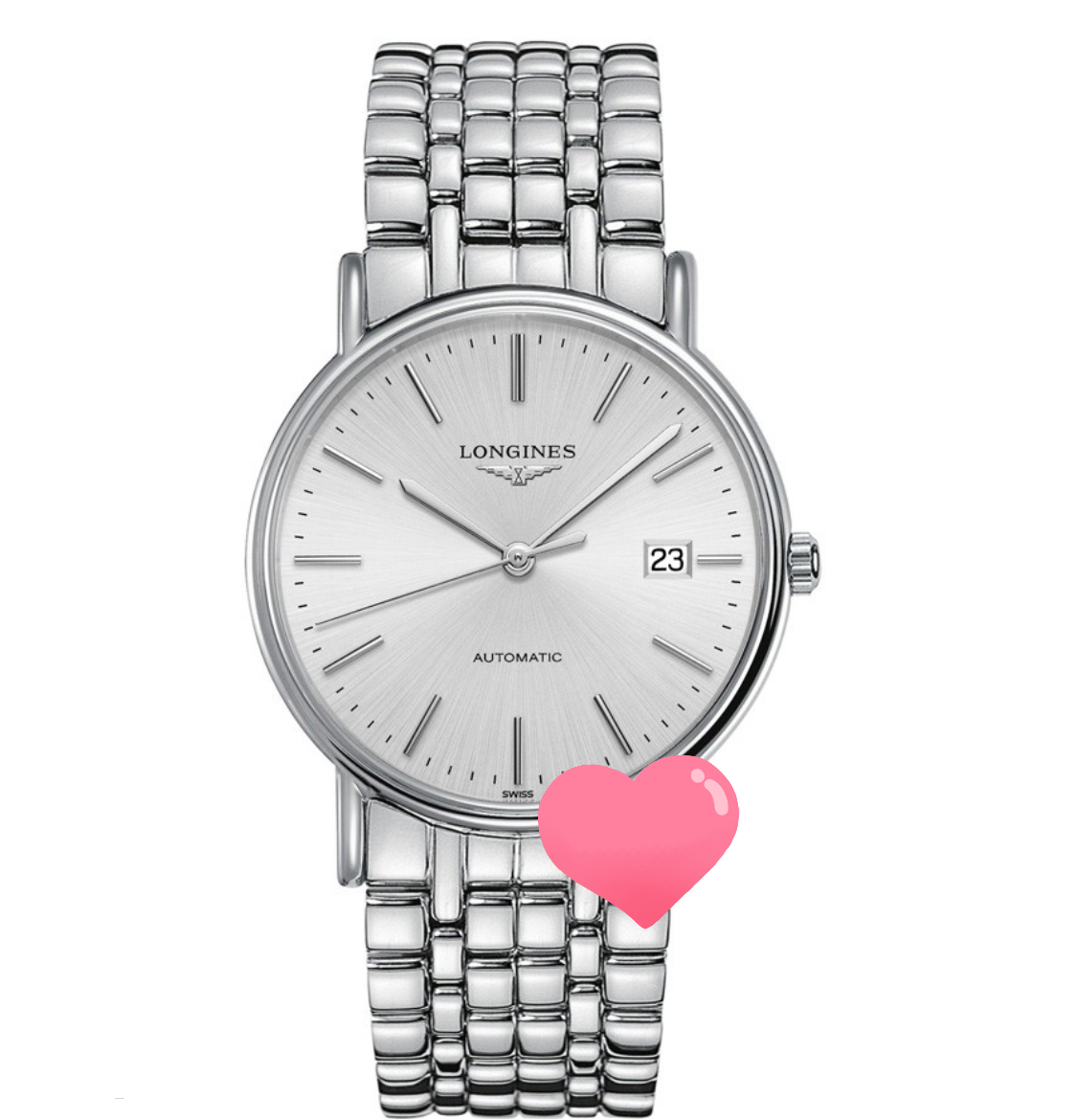 99新 Longines/浪琴 /瑰丽921灰盘精钢/表径38.5/自动机械男表