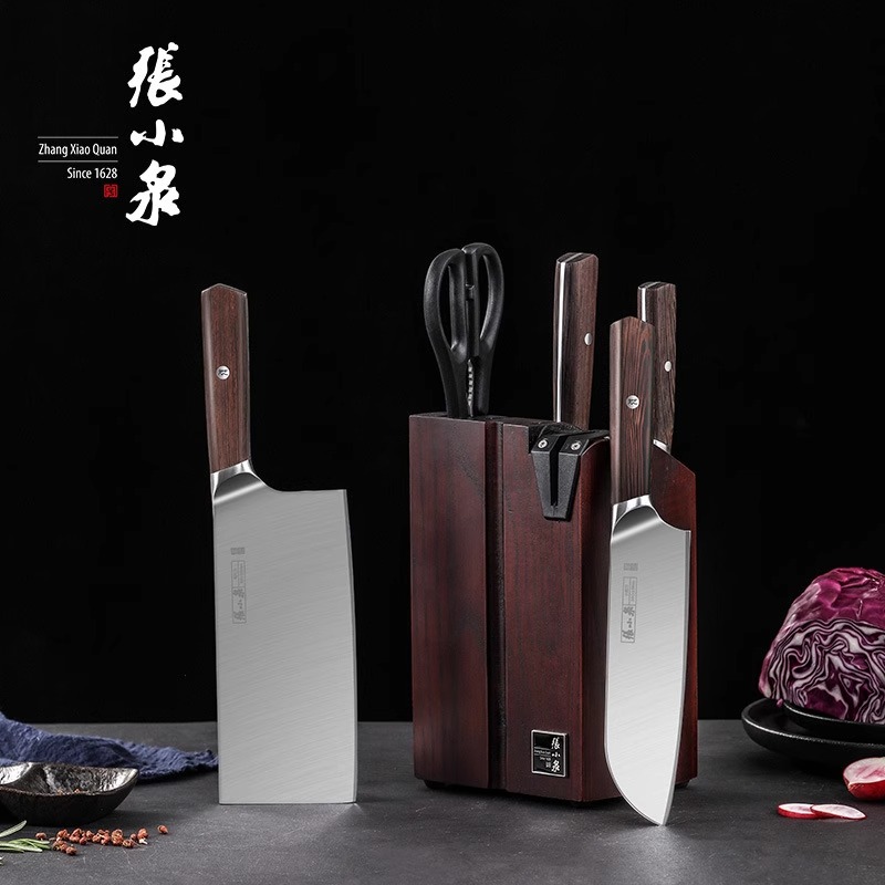 张小泉新疆西藏包邮刀具套装淳锋厨房六件套不锈钢菜刀切片斩骨刀