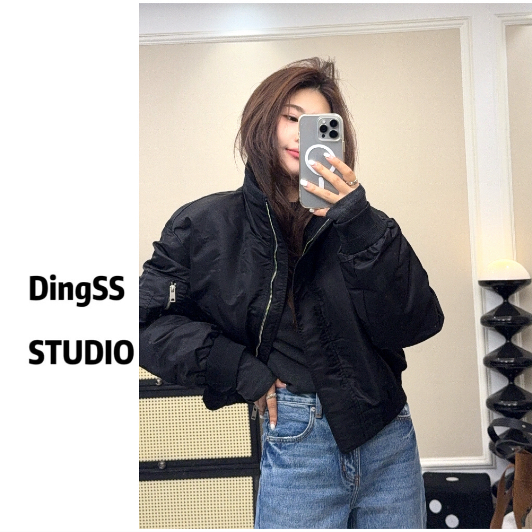 【珊珊推荐】利落轮廓 美式复古美拉德色系抗风夹克棉服外套