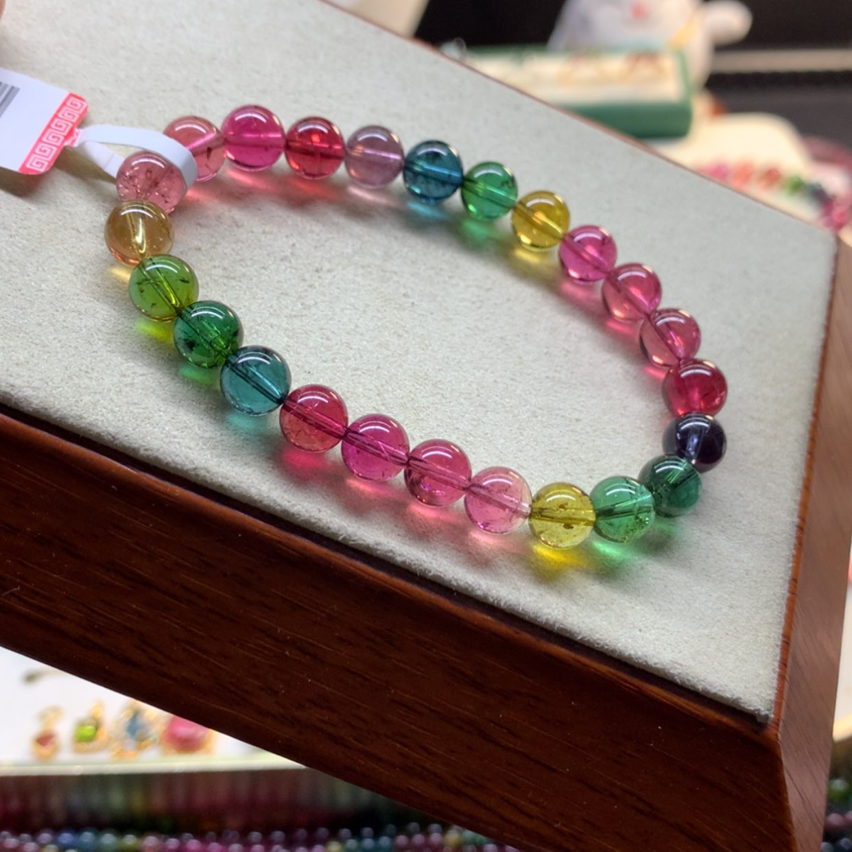 【闪购商品】碧玺手串未镶嵌艳丽彩虹碧玺7.6m