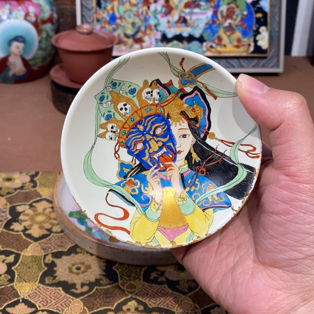 手工手绘扎吉拉姆茶洱杯