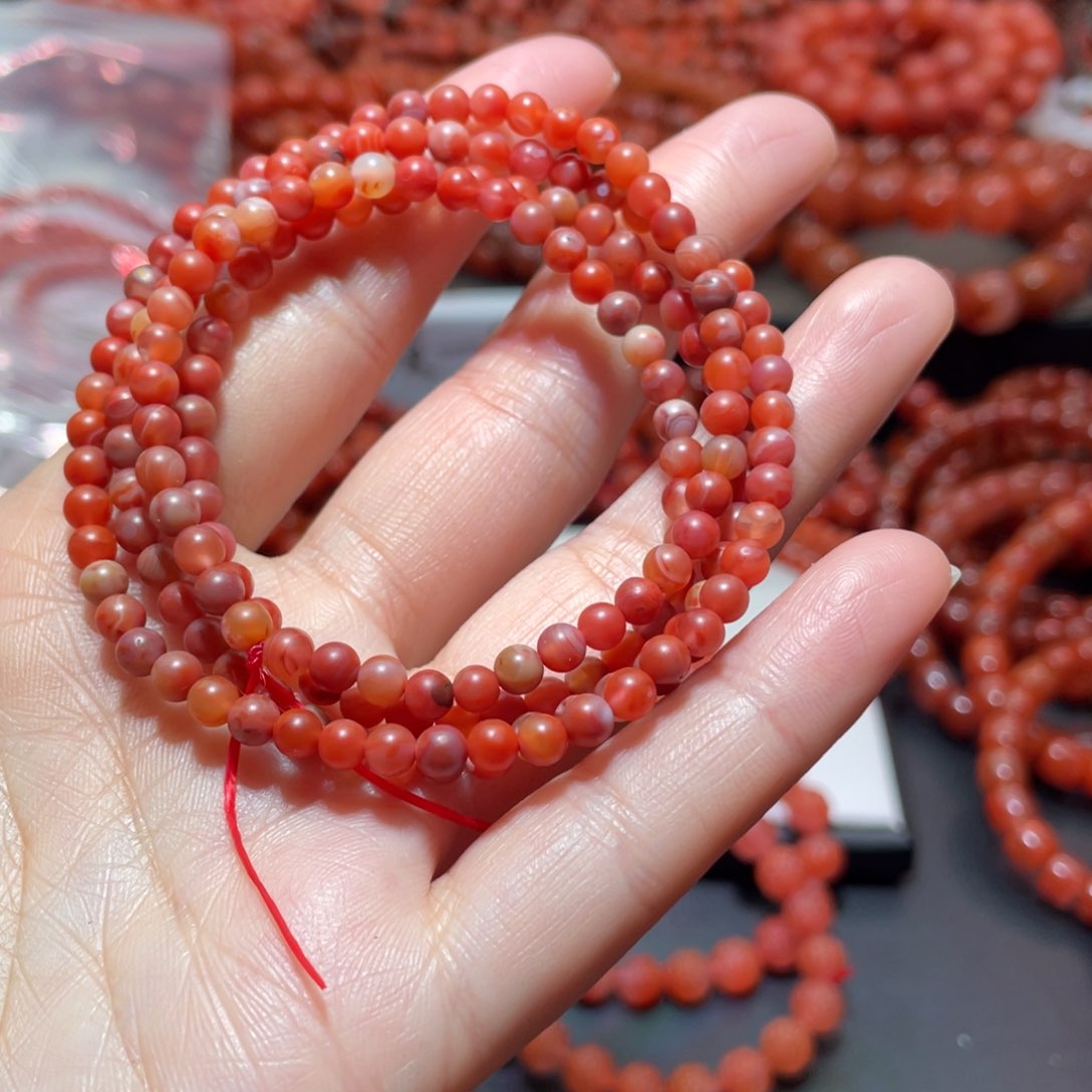 南红玛瑙手链未镶嵌