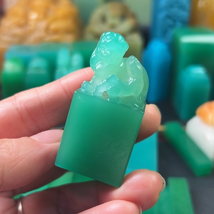 寿山石印石墨**风寿山石篆刻章