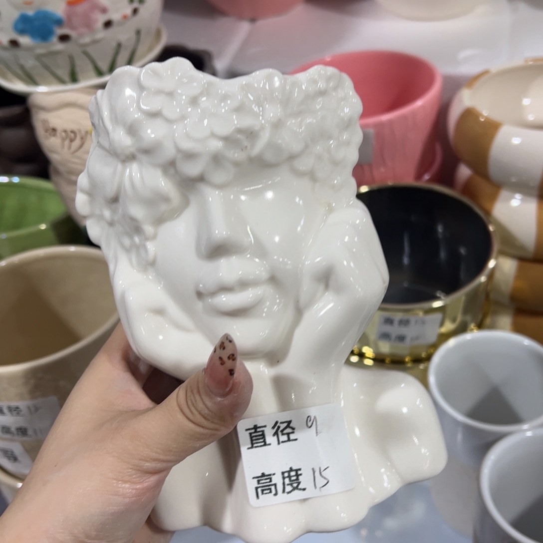 有孔陶瓷花盆，满10米包邮发货