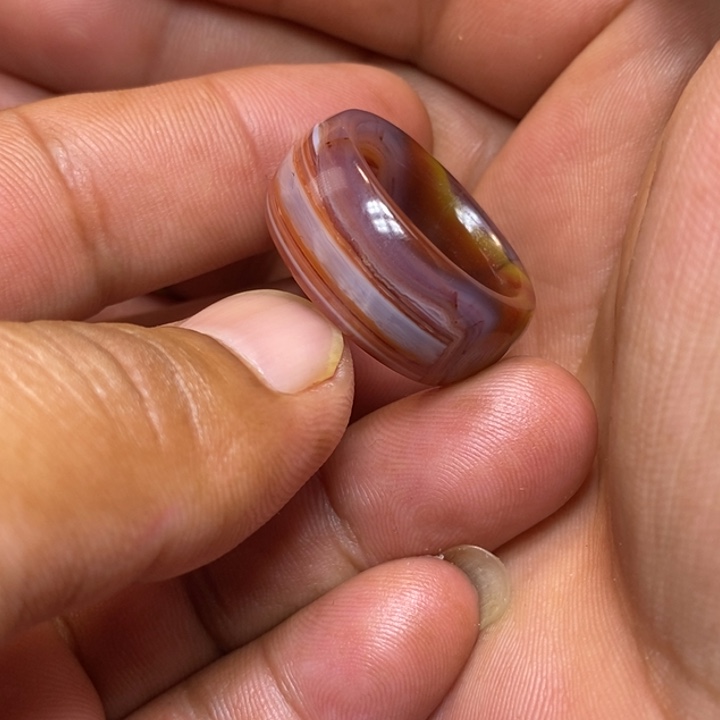 玛瑙/玉髓战国红戒指未镶嵌寻*