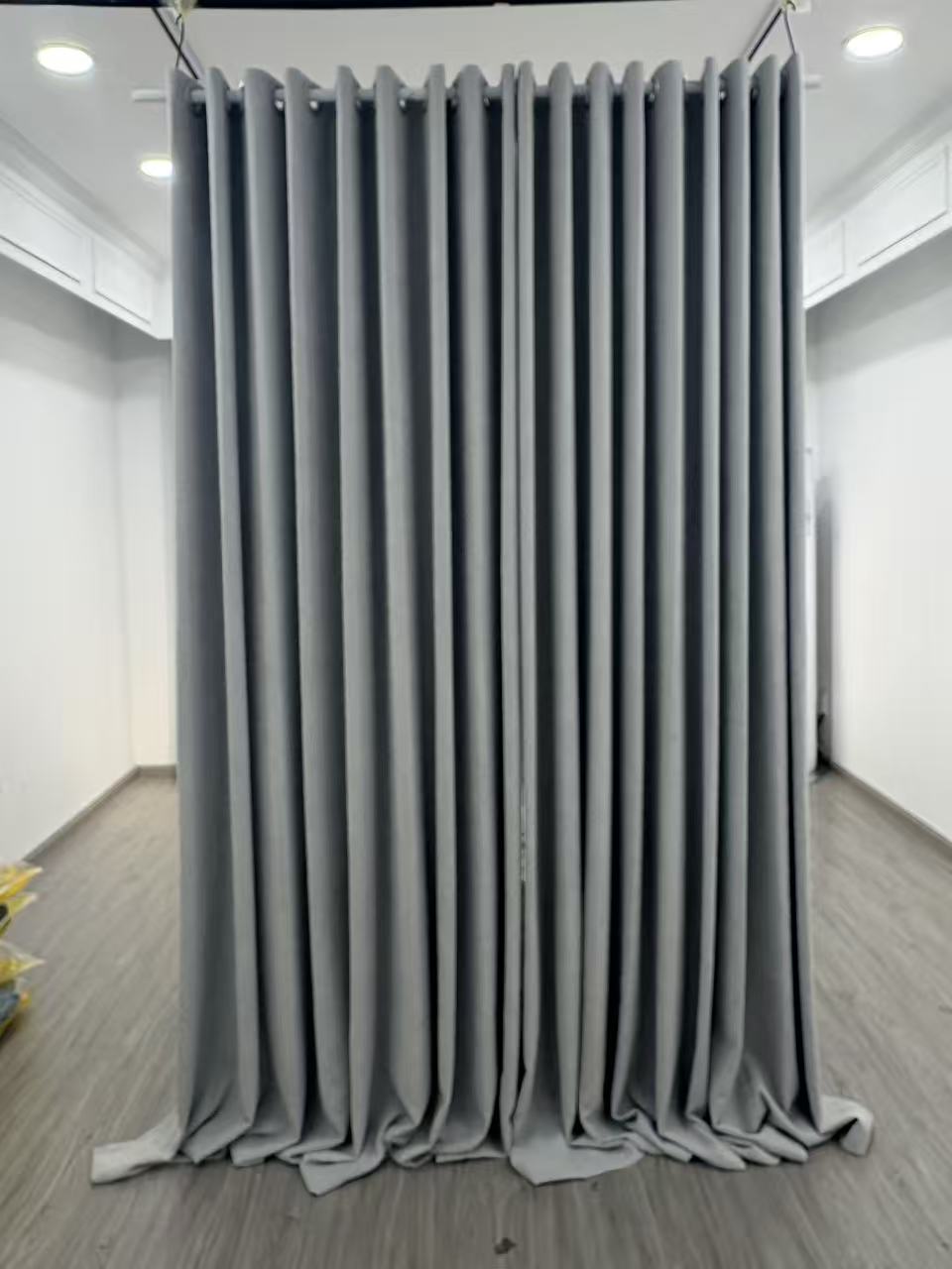 新款加厚芝士羊绒雪尼尔：时尚灰（成品窗帘）