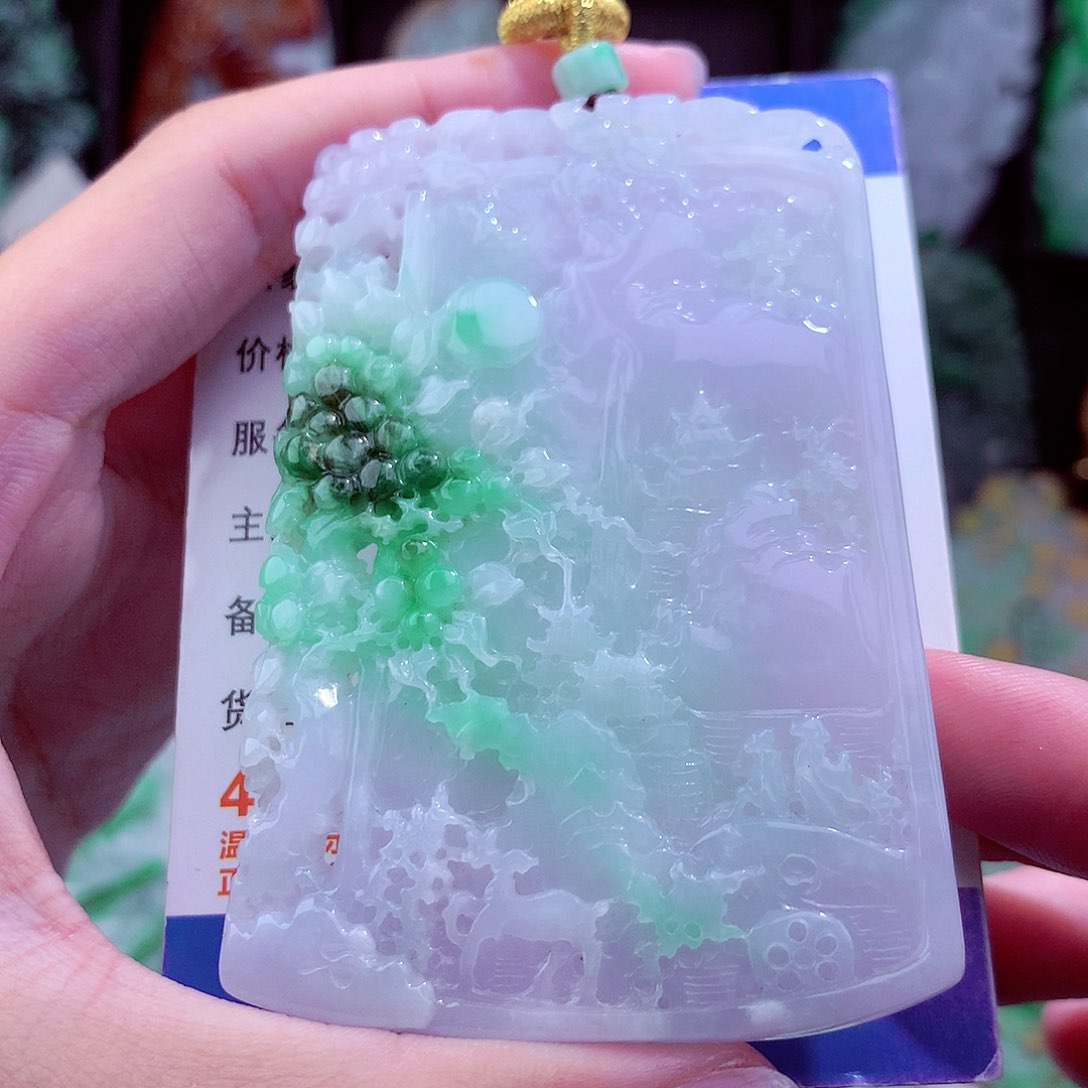 翡翠未镶嵌颈饰天然