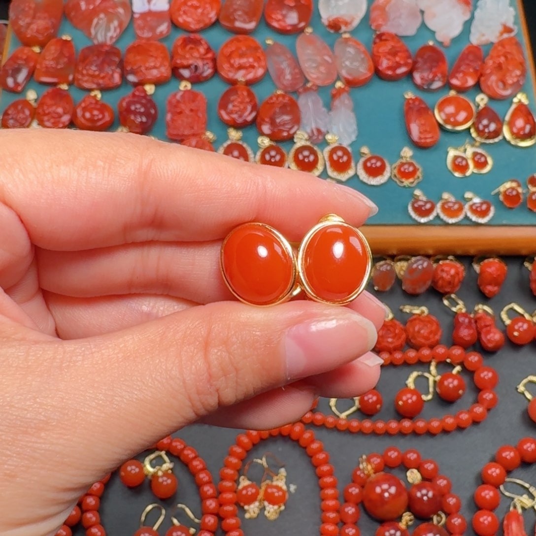 南红玛瑙南红银S925镶嵌