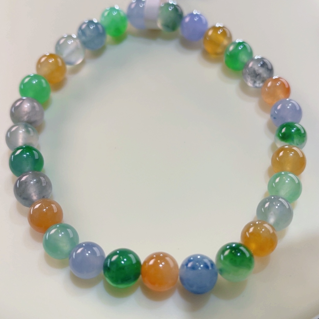 未镶嵌手链翡翠冷艳冰彩虹