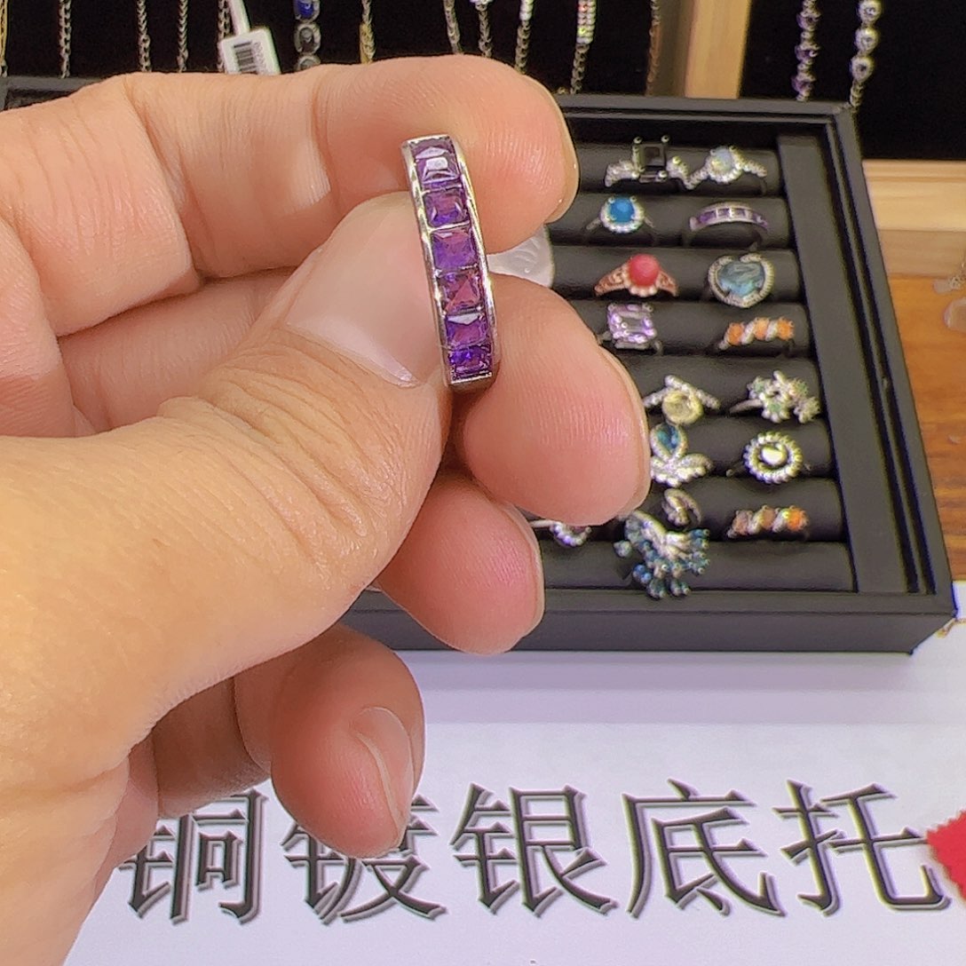 紫晶珠宝半成品未镶嵌