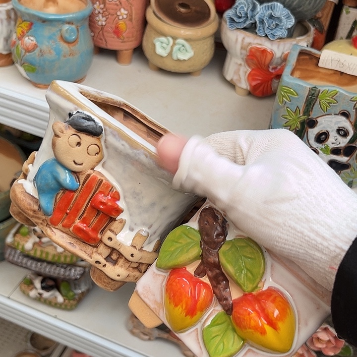 粗陶材质多肉花盆