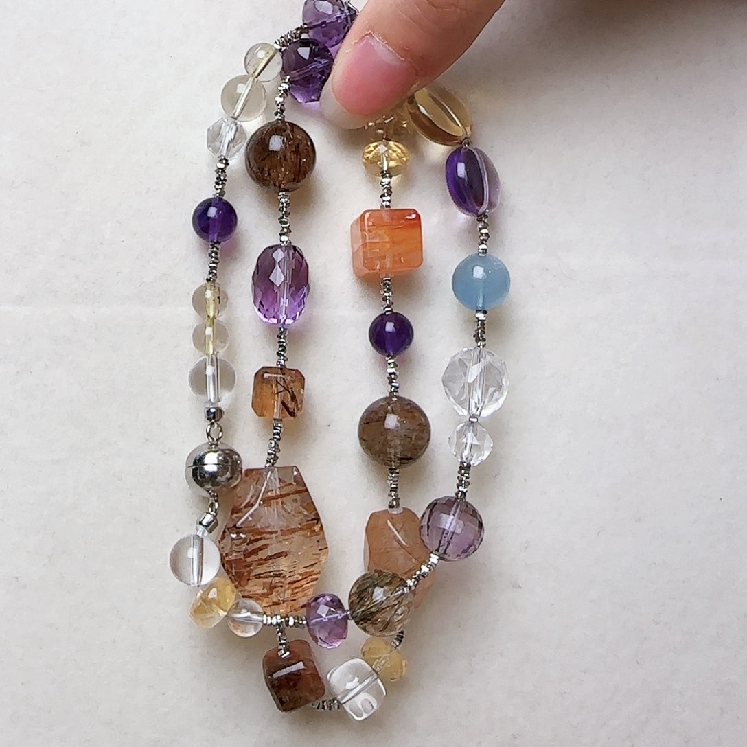 水晶颈饰未镶嵌大气上档次