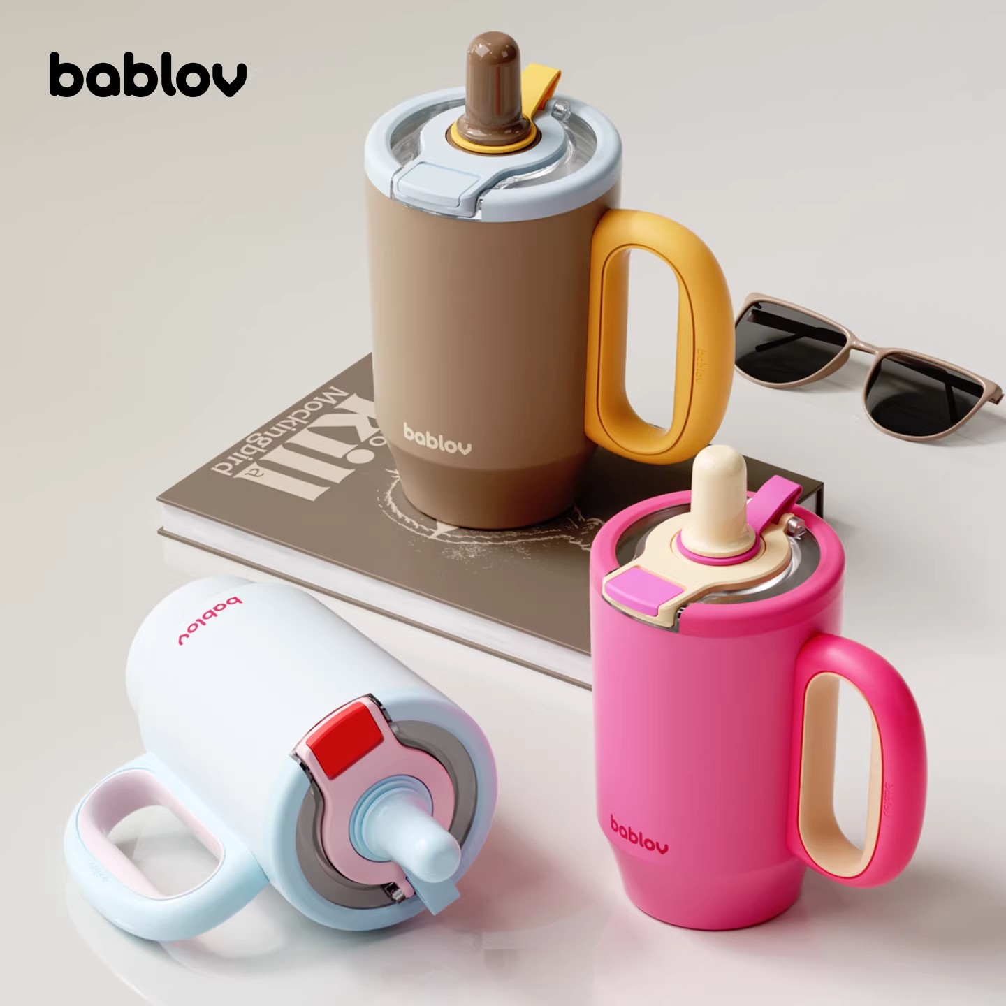 bablov吸管保温杯高颜值新款女生杯子学生大容量水杯