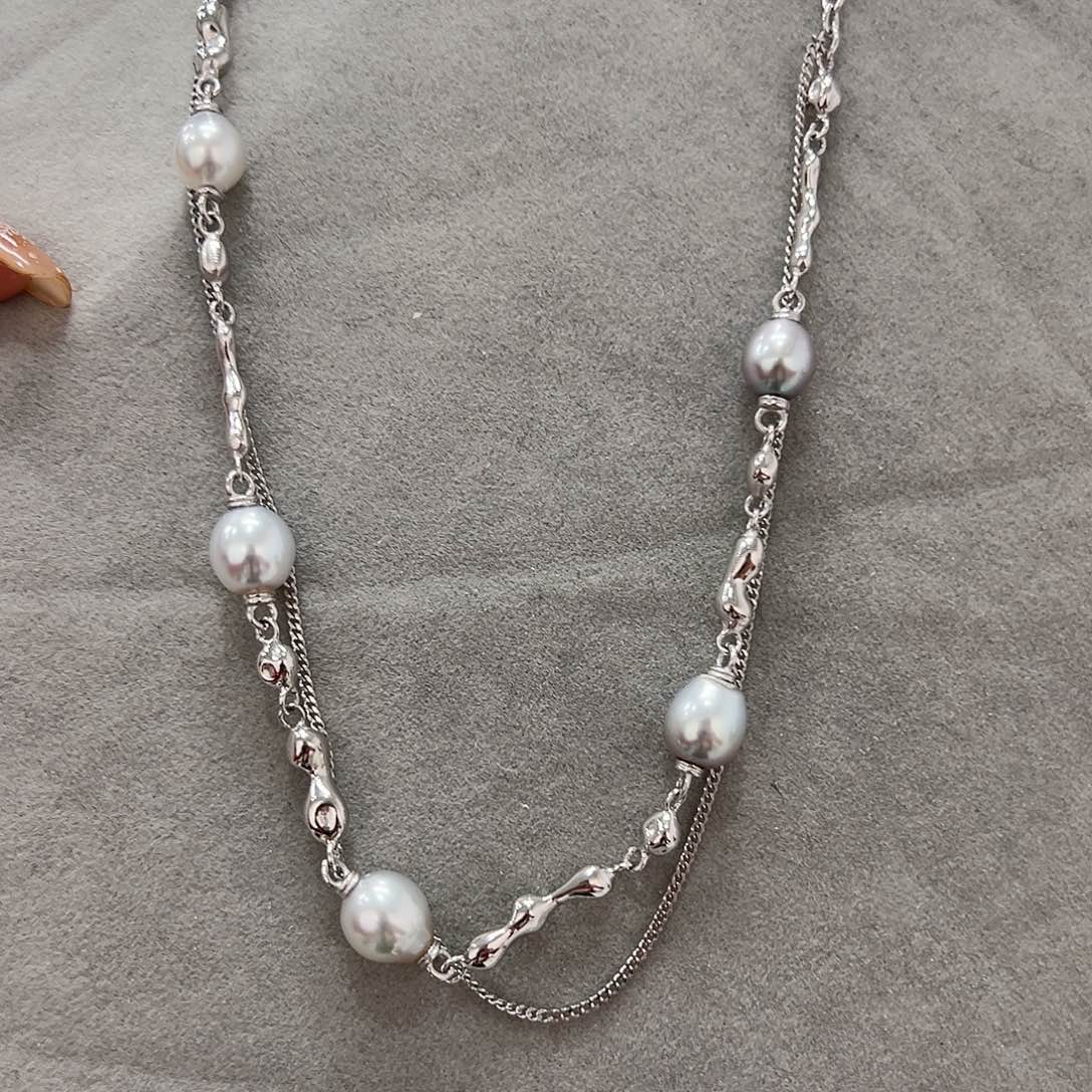 海水珍珠颈饰银S925镶嵌