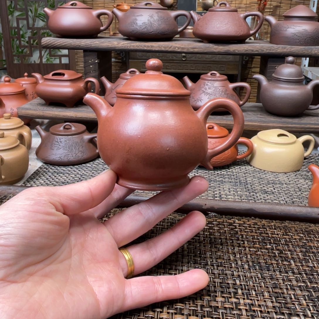 紫砂茶壶宜兴原矿紫砂手工制140