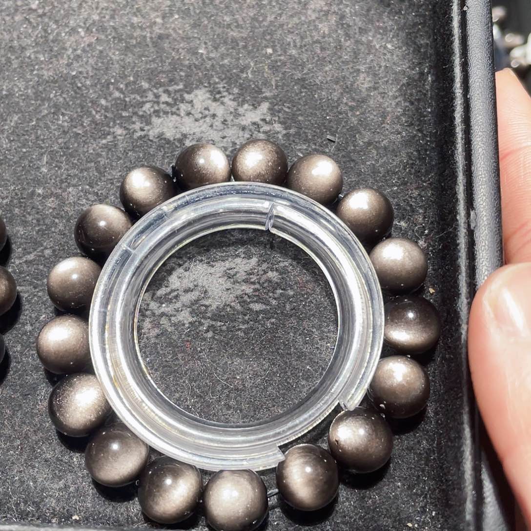 黑曜岩手链未镶嵌不**眉