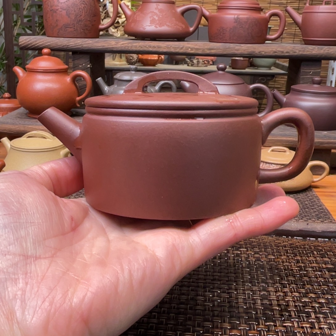 紫砂茶壶宜兴原矿紫砂手工制190