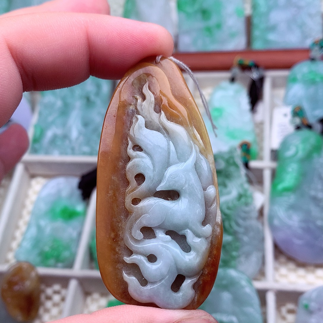 翡翠未镶嵌吊坠(不含链)