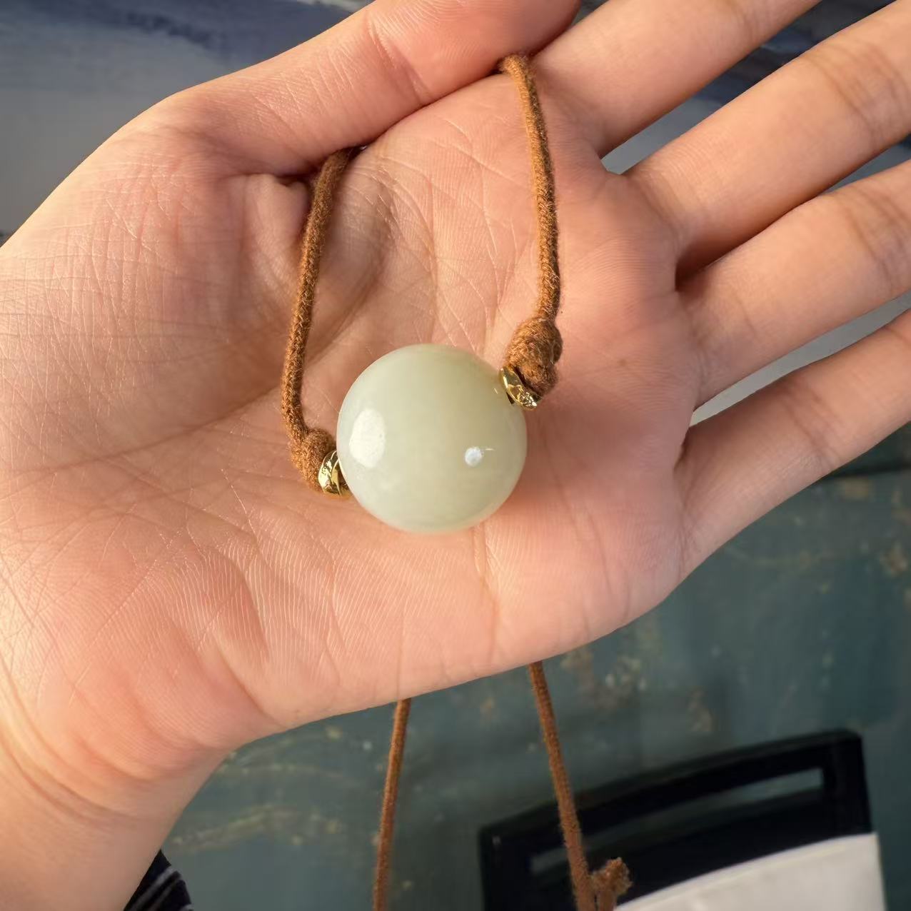 【德巧家】和田玉转运珠20mm单珠吊坠