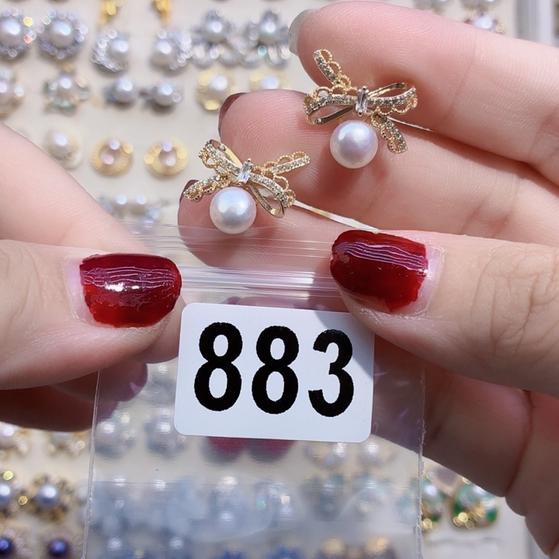 耳饰合金淡水珍珠