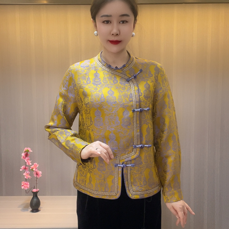 2026新款春季盘扣民族风中老年开衫宽松气质洋气时髦精品妈妈装