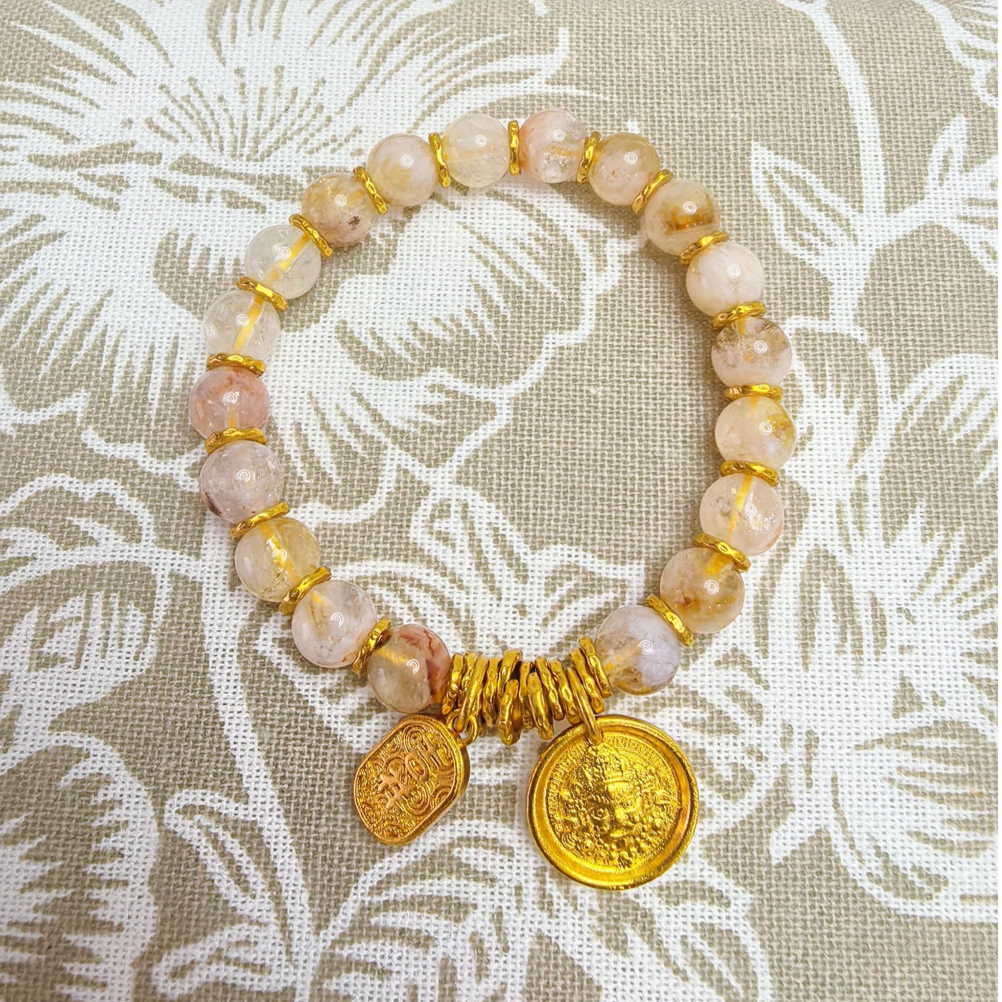 福韵天玺 铜合金手链 《韵系列》黄财财盘缠手串百搭气质